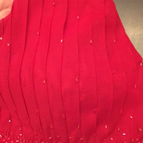 JS Boutique red beaded blouse size L - Picture 8 of 8